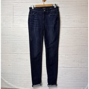 Judy Blue Jeans Womens Size 7/28 Dark Wash Skinny Fit Distressed Cotton Blend